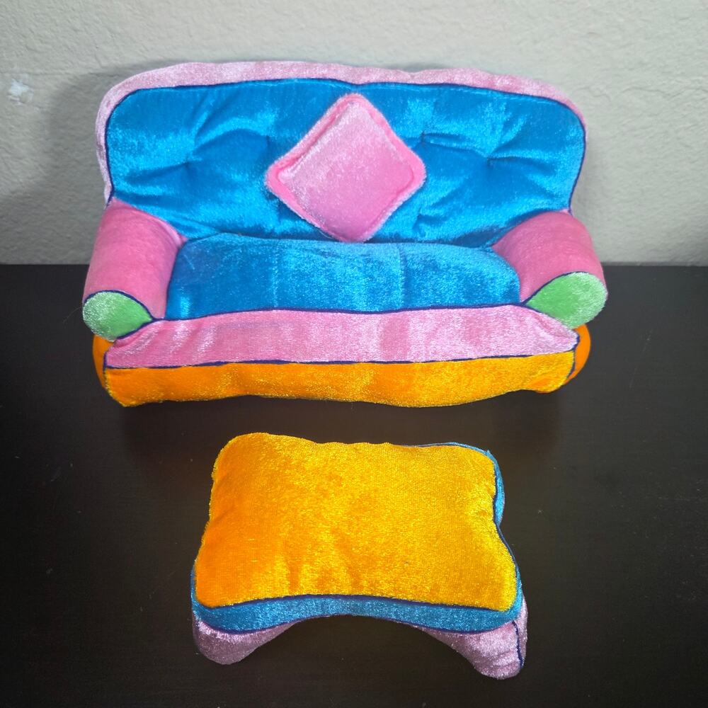 Manhattan Toy Groovy Girls Plush Furniture Bundle TV Couch Bed Dresser Ottoman - Picture 7 of 7